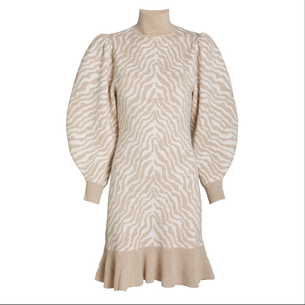 Ulla Johnson Joni Zebra  Knit sweater dress
